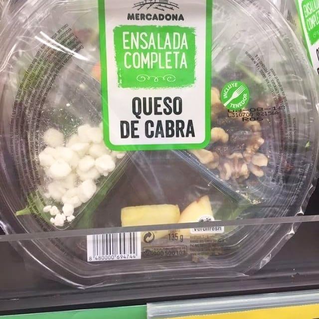 Imagen de la nueva ensalada de queso de cabra en Mercadona