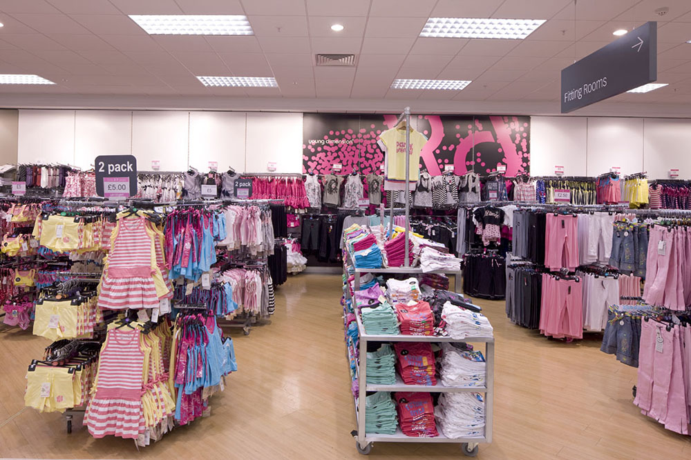 Fotografía de una de las secciones de Primark