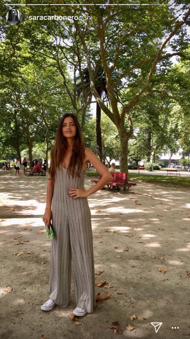 Sara Carbonero luciendo mono de Zara