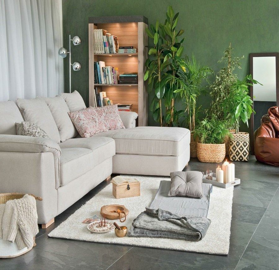 Salón decorado de Conforama