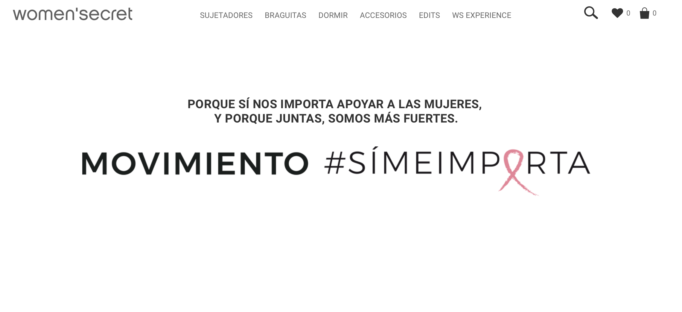 Movimiento 'Sí me importa' de Women Secret