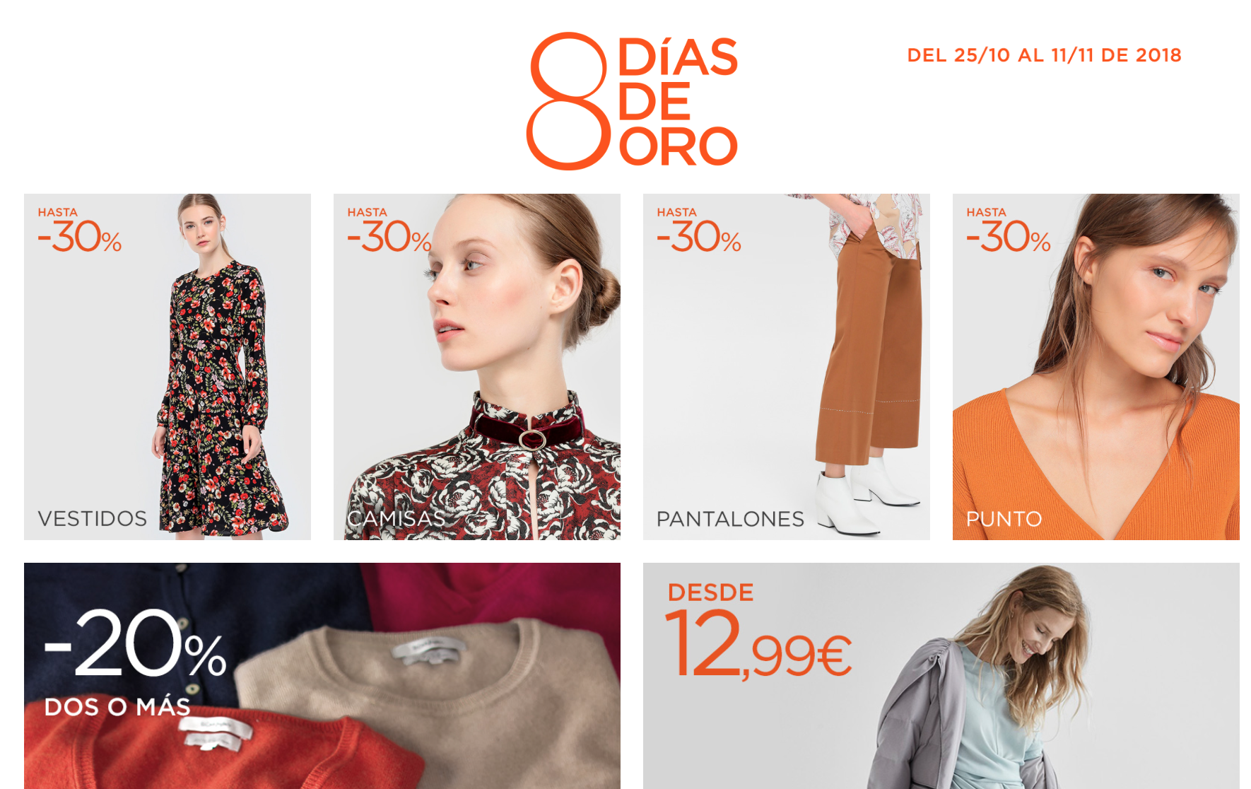 Front page de 8 días de oro de El Corte Inglés