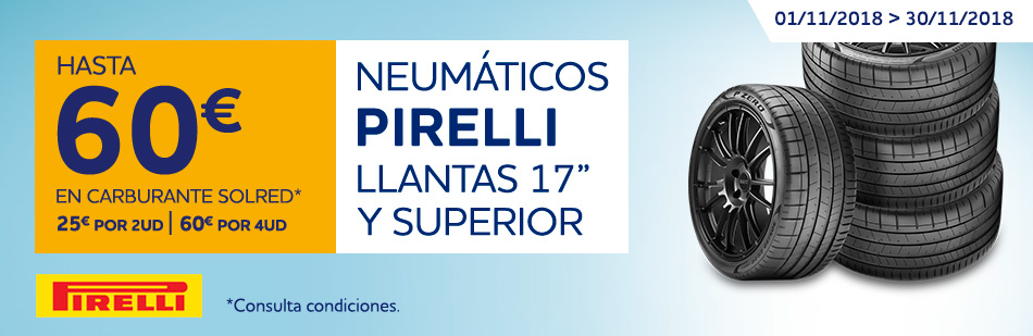 Combustible gratis por la compra de neumáticos en Norauto