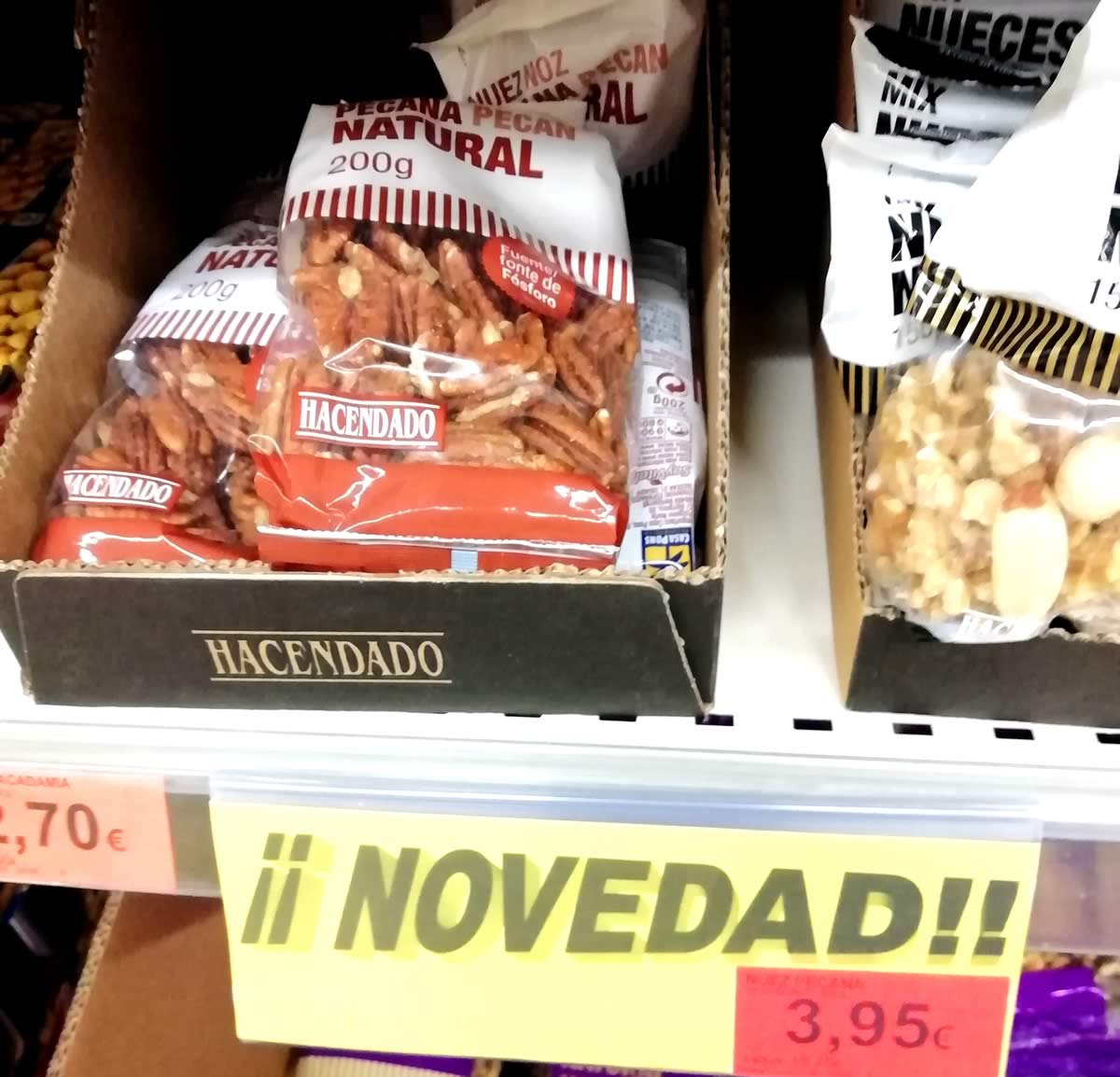 Los tres beneficios de la última novedad de Mercadona, fuente de fósforo: nueces pecanas
