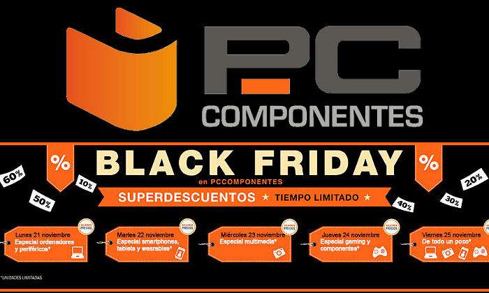 Semana Black Friday en PcComponentes con descuentos de hasta el 60 por ciento