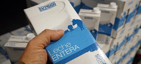 Cartón de leche Hacendado de Mercadona