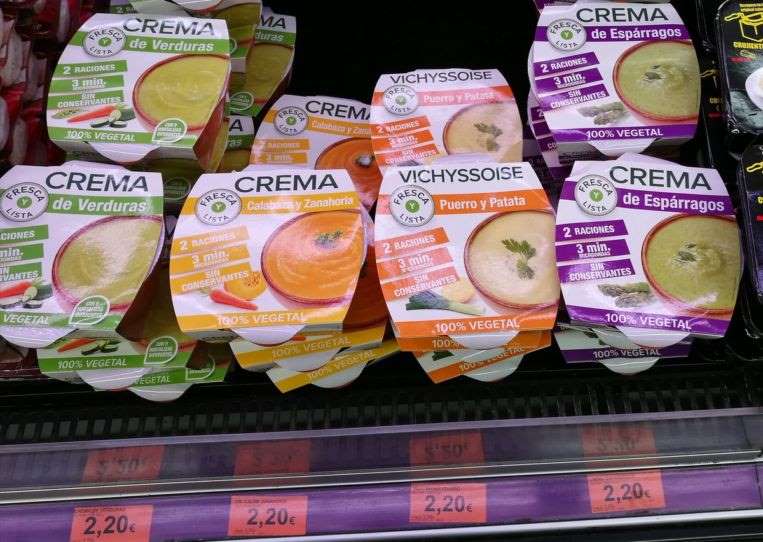 Cremas calientes de Mercadona