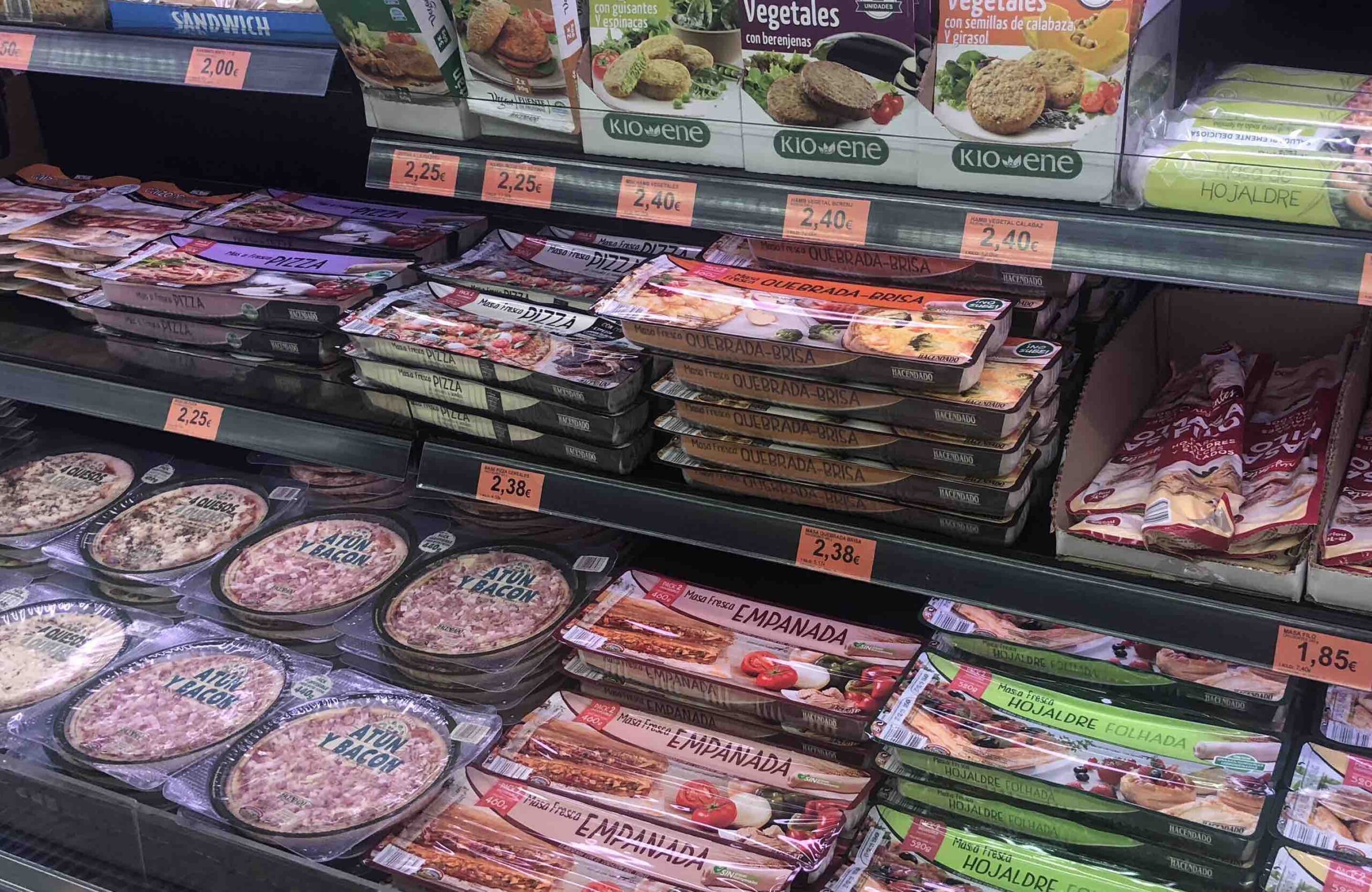 Estantes de los supermercados Mercadona