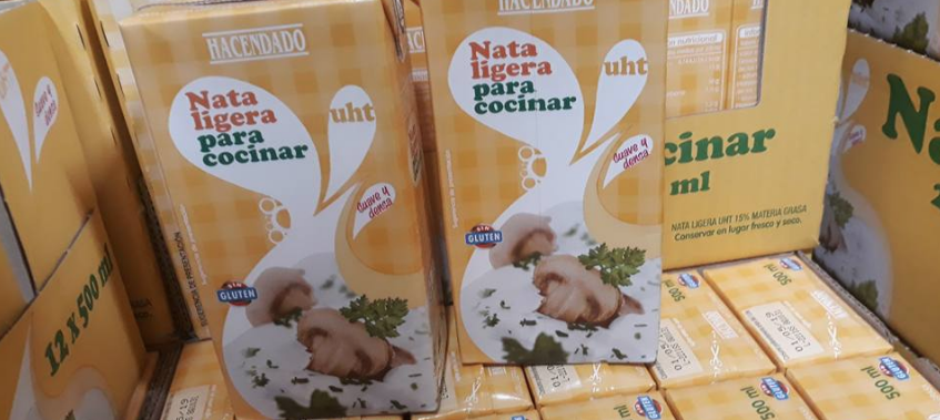 Nata ligera de Mercadona para cocinar
