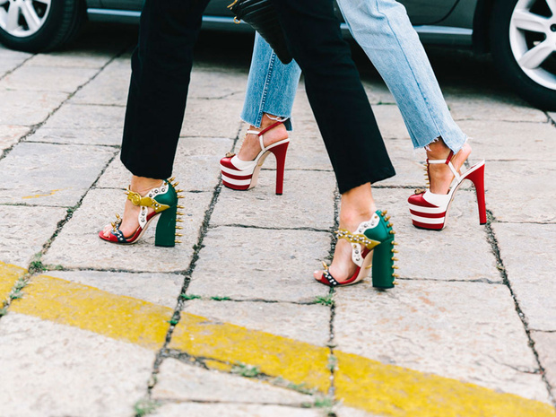 Sandalias de tacón en street style