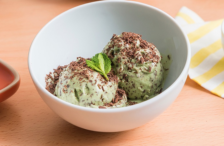 Helado de té matcha
