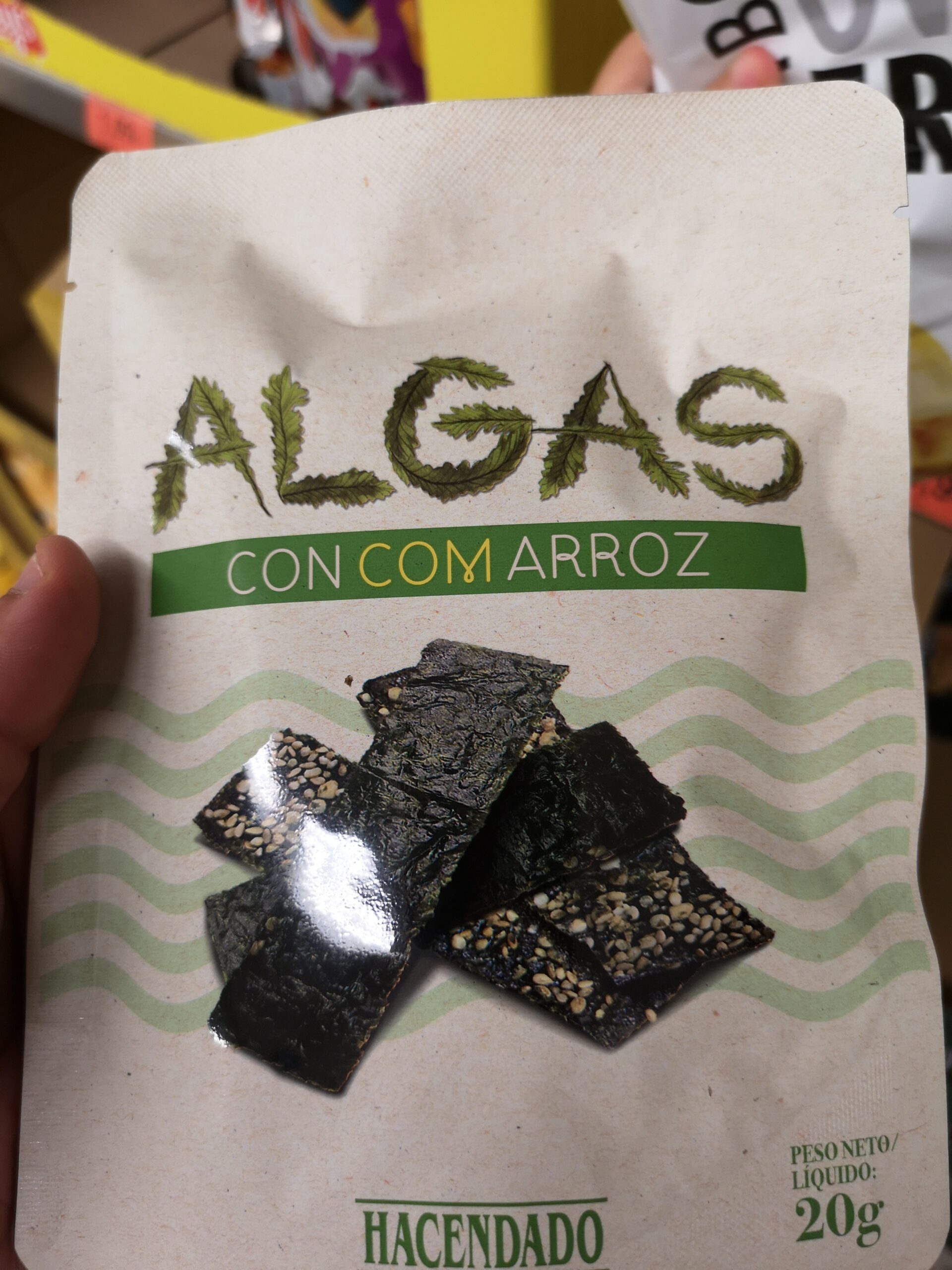 Mercadona: Algas con arroz integral crujiente de Hacendado