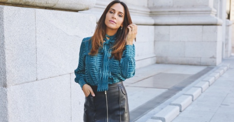 Rocío Osorno luciendo prendas de su colección con Carrefour