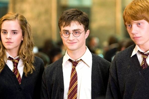 Harry Potter y sus amigos en la película