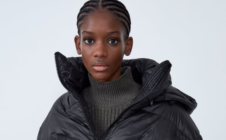 Abrigo de plumas Zara