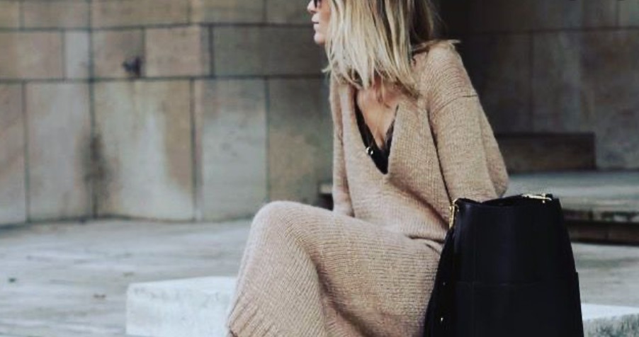 Street style vestido de punto