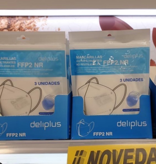 Mascarillas FFP2 de Deliplus en Mercadona