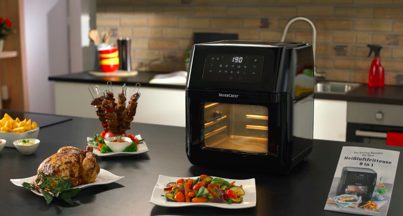 Freidora de aire caliente de Lidl 9 en 1 de Silvercrest