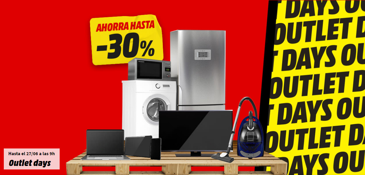 Descuentos de hasta el 30% con los Outlet Days de Media Markt